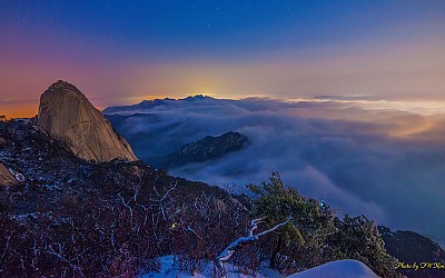 북한산 첫눈
