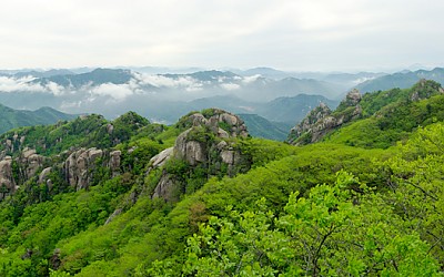 속리산에서~