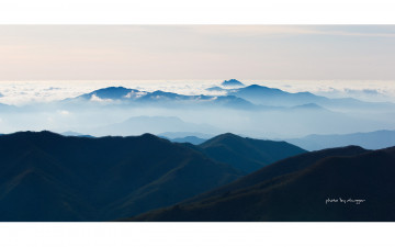 능선과 운해.