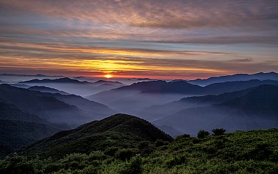 지리산의 일출