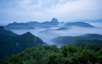 진안 산정의 아침