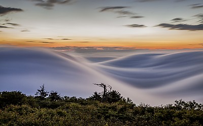 태백산 운해의 흐름을...