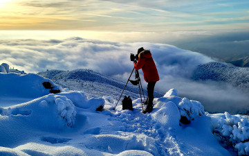 설산을 즐기는 회원님들