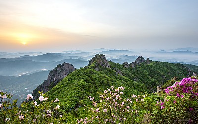 월출산의 아침