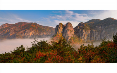 주왕산 장군봉의 가을