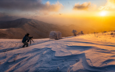 비로봉의 상고대