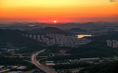 수암봉   일몰..