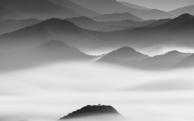 운해위의 작은 정자(생애대)