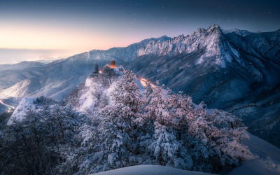 성인대에서 바라본 울산바위