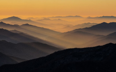 노고단에서 보는 멋진 능선 - 지리산